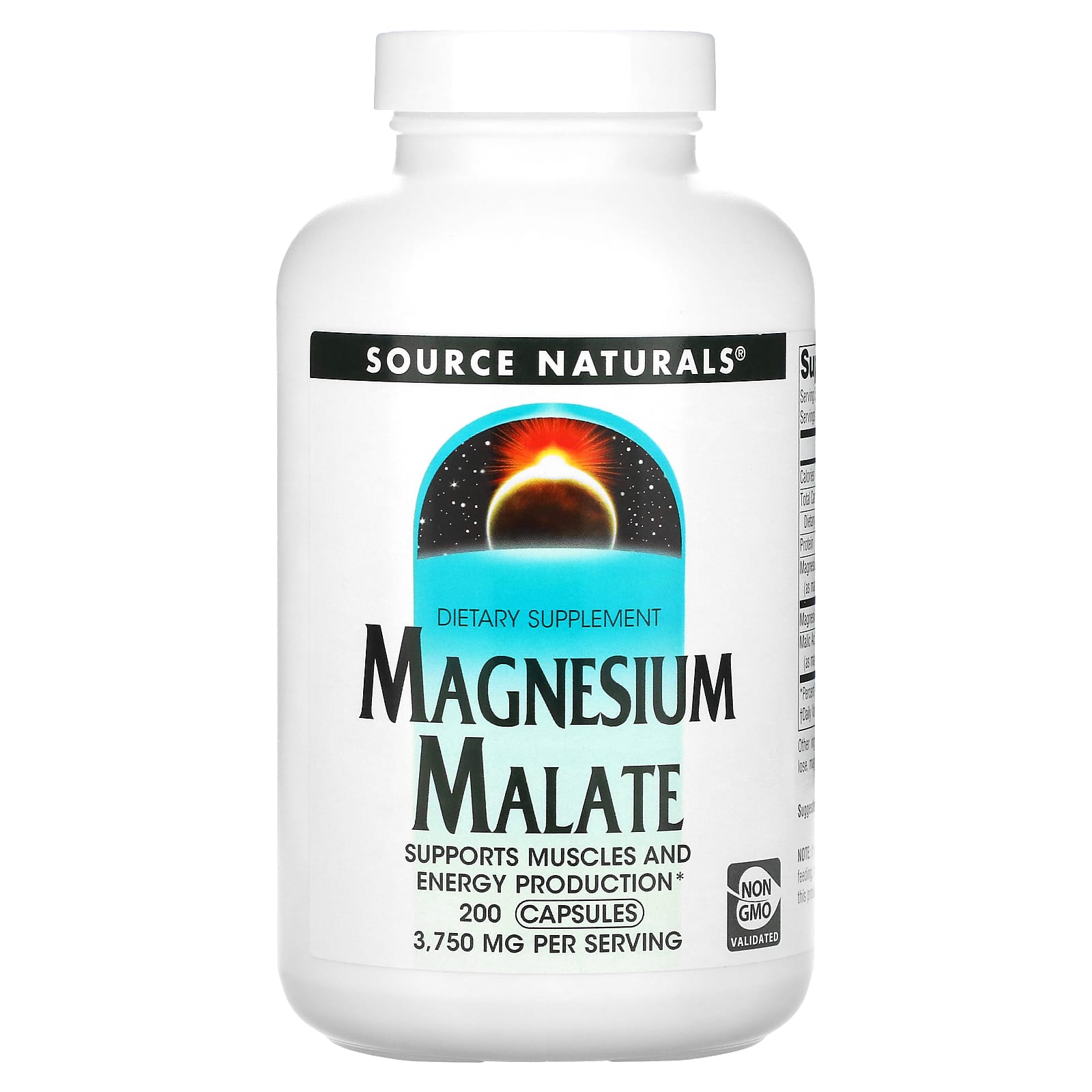 Магній малат Source Naturals Magnesium Malate 625 мг, 200 капсул (SNS-01600)