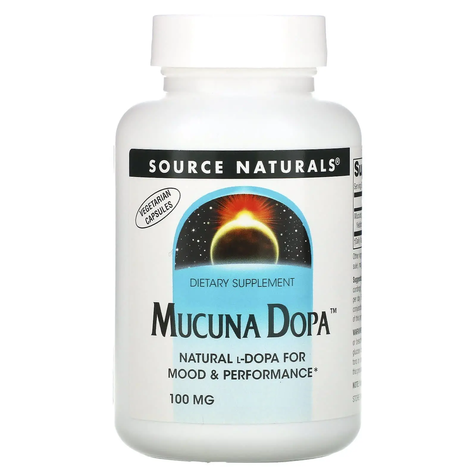 Мукуна пекуча Source Naturals Mucuna Dopa 100 мг, 60 вегетаріанських капсул (SNS-02191)