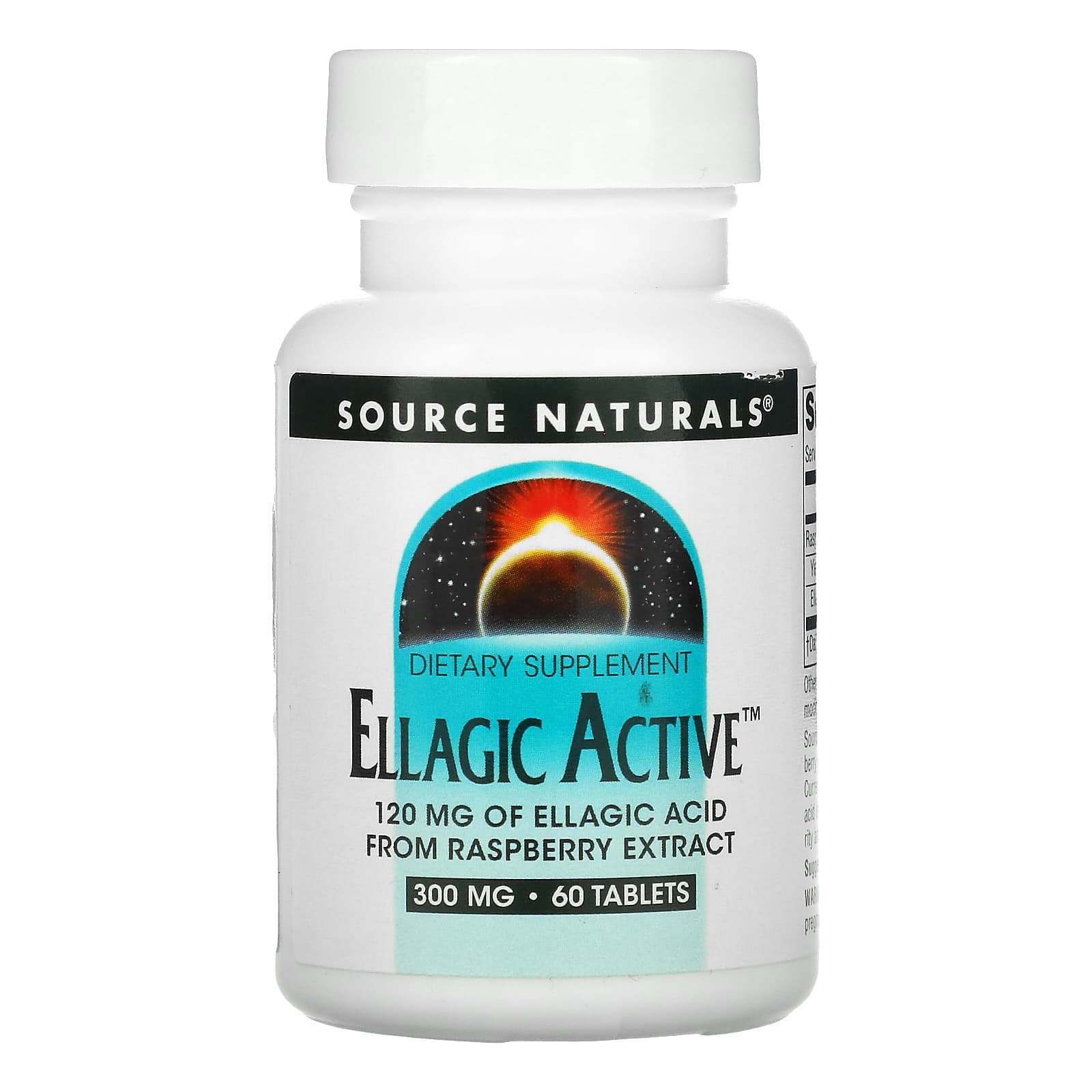 Листя малини Source Naturals Ellagic екстракт 300 мг, 60 таб. (SNS-01630)