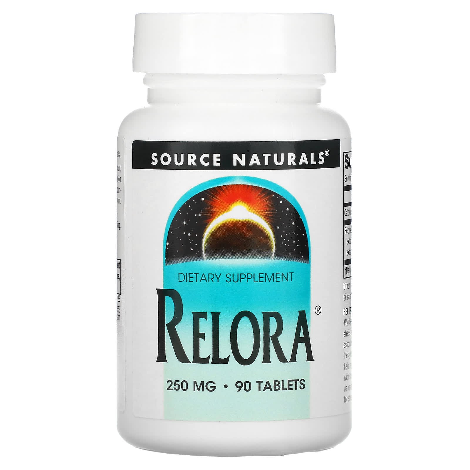 Зниження рівня кортизолу Source Naturals Relora 250 мг, 90 таблеток (SNS-01569)