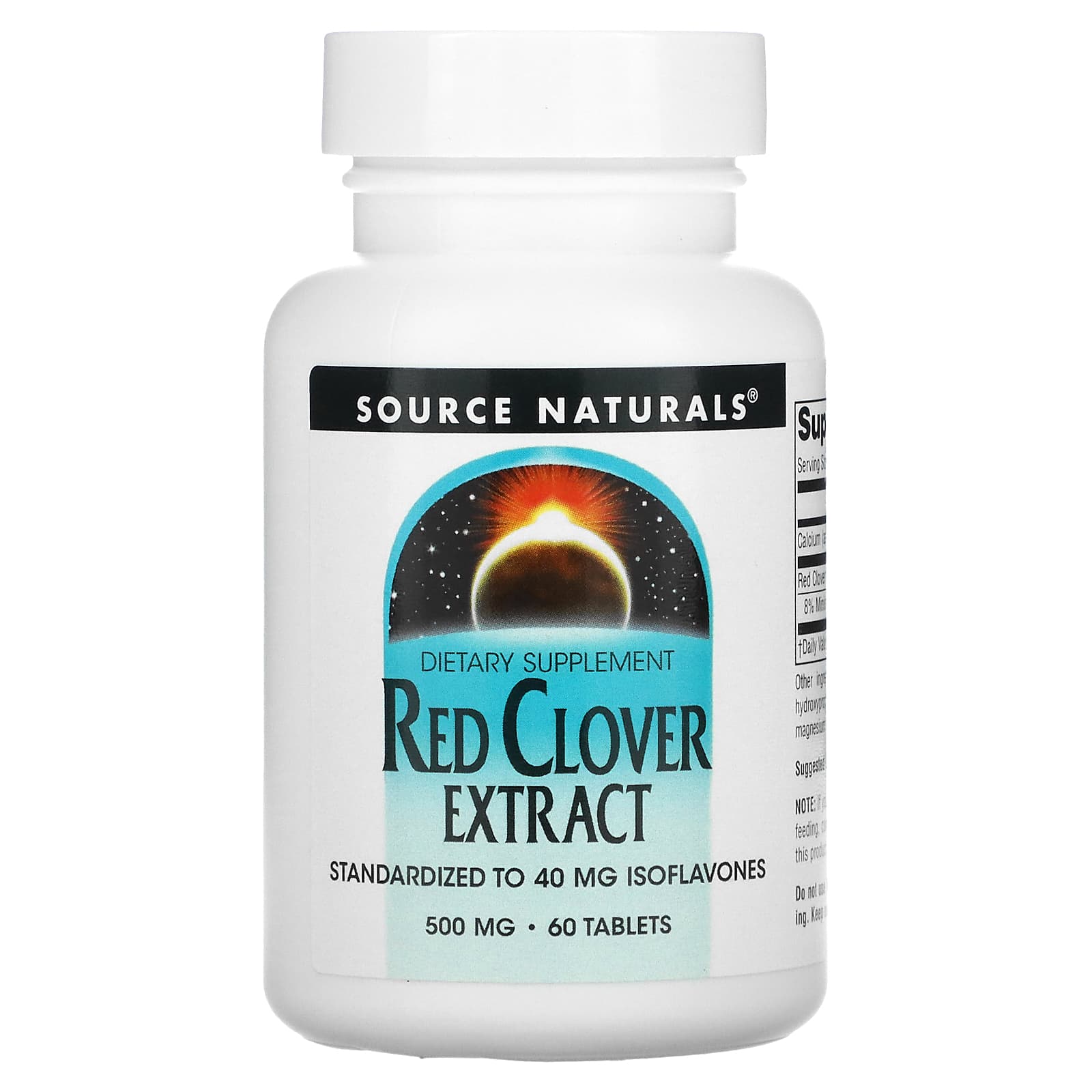 Червона конюшина Source Naturals Red Clover екстракт 500 мг, 60 таблеток (SNS-01326)