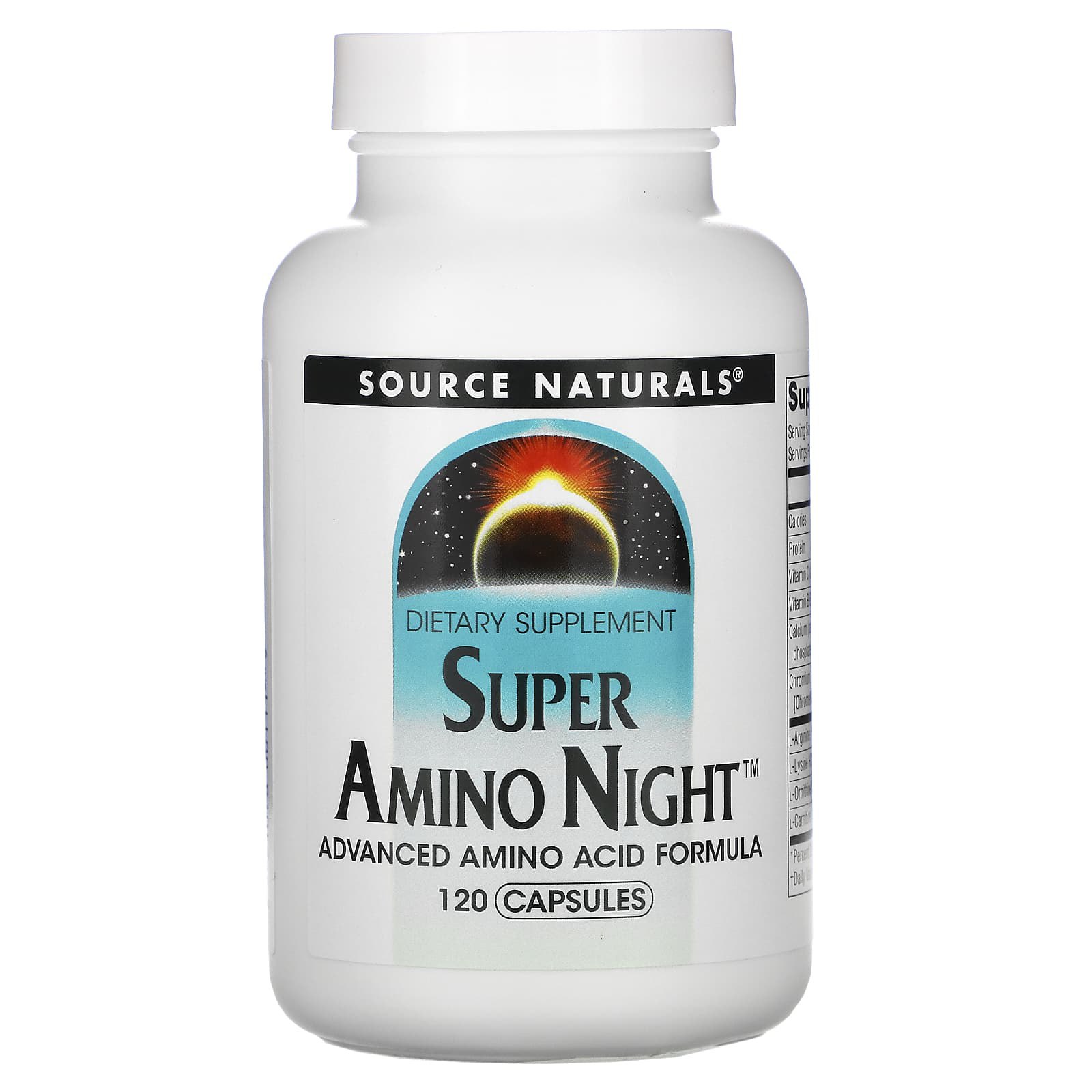 Амінокислотний комплекс для сну Source Naturals Super Amino Night, 120 капсул (SNS-00111)