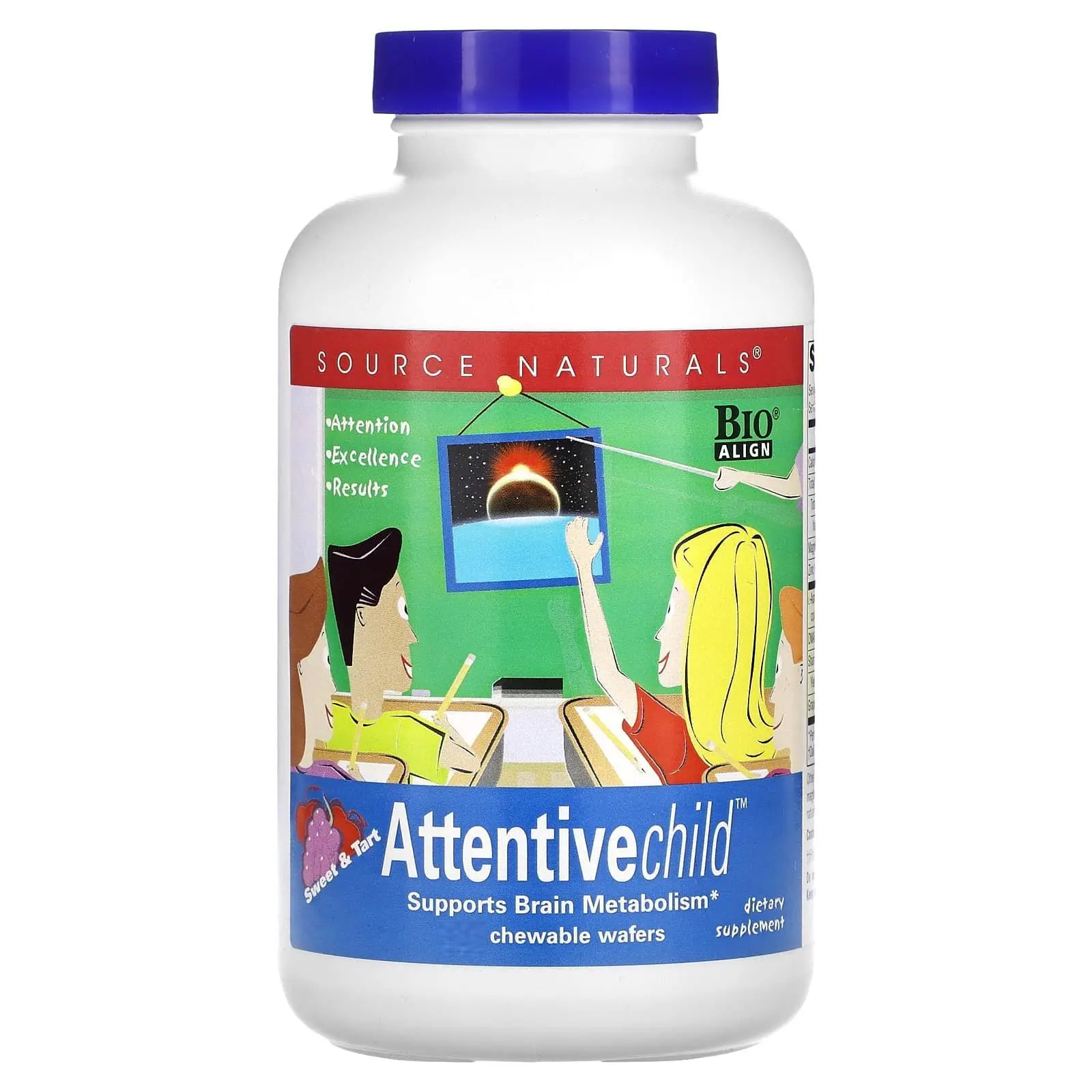 Уважна дитина Source Naturals Attentive Child смак солодкий, 120 жувальних таблеток (SNS-01732)