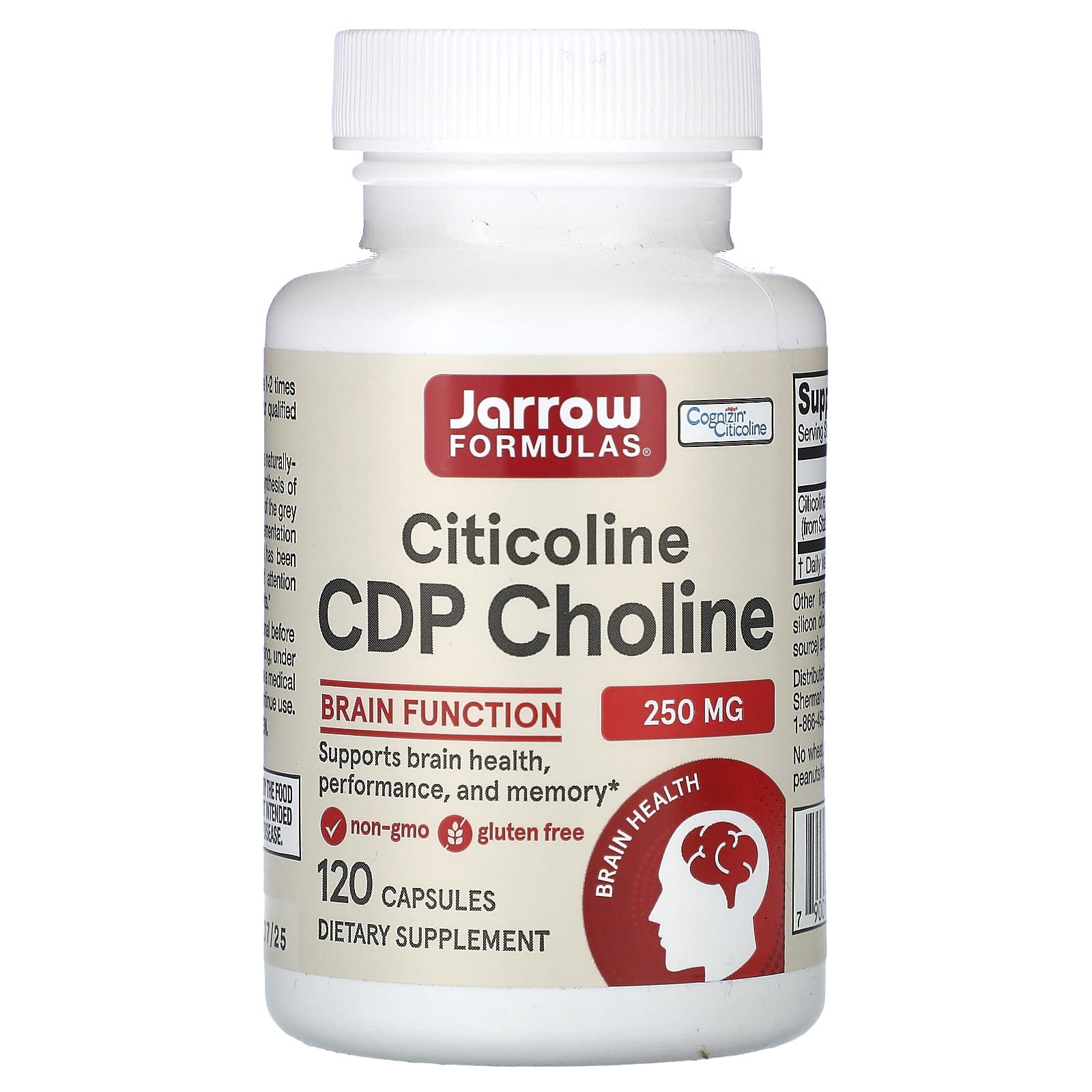 Цитиколін Jarrow Formulas Citicoline 250 мг, 120 капсул (JRW-18014)