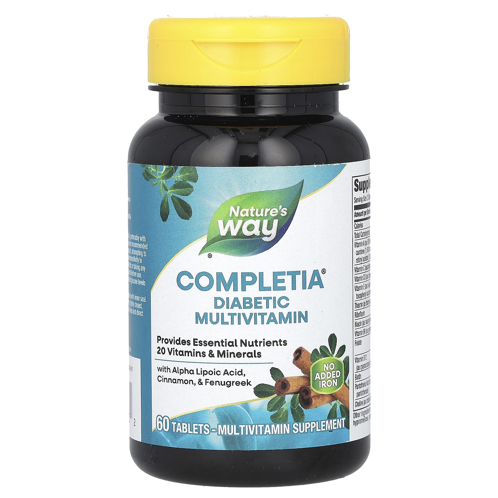 Мультивітаміни без заліза для діабетиків Nature's Way Diabetic Complete Multi-Vitamin, 60 таблеток (NWY-14923)