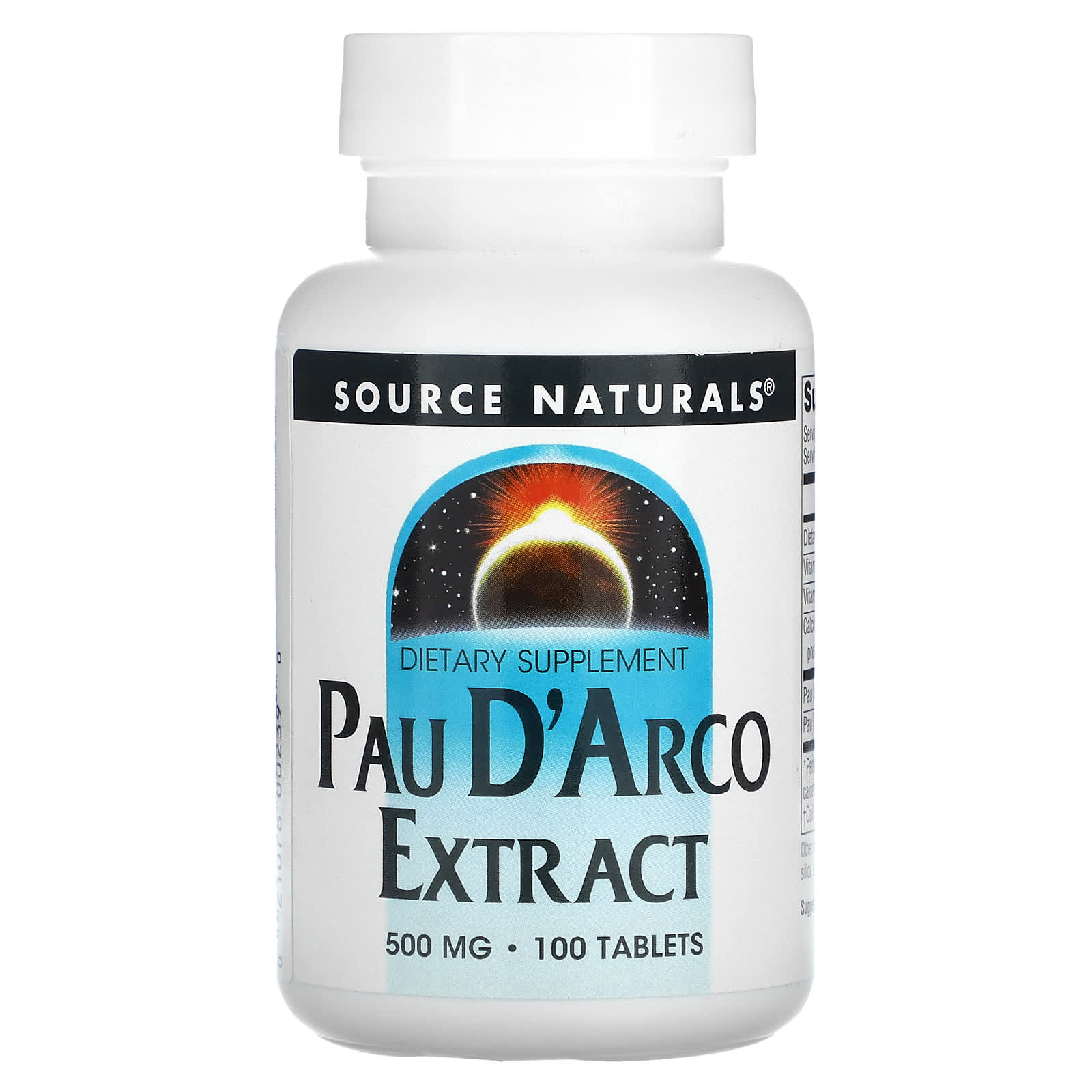 По д'арко Source Naturals Pau D'Arco 500 мг, 100 таблеток (SNS-00239)