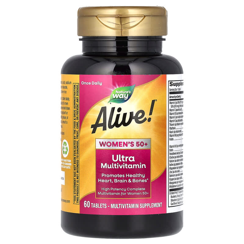 Мультивітаміни для жінок 50+ Nature's Way Alive! Women's 50+ Multi-Vitamin, 60 таблеток (NWY-15692)