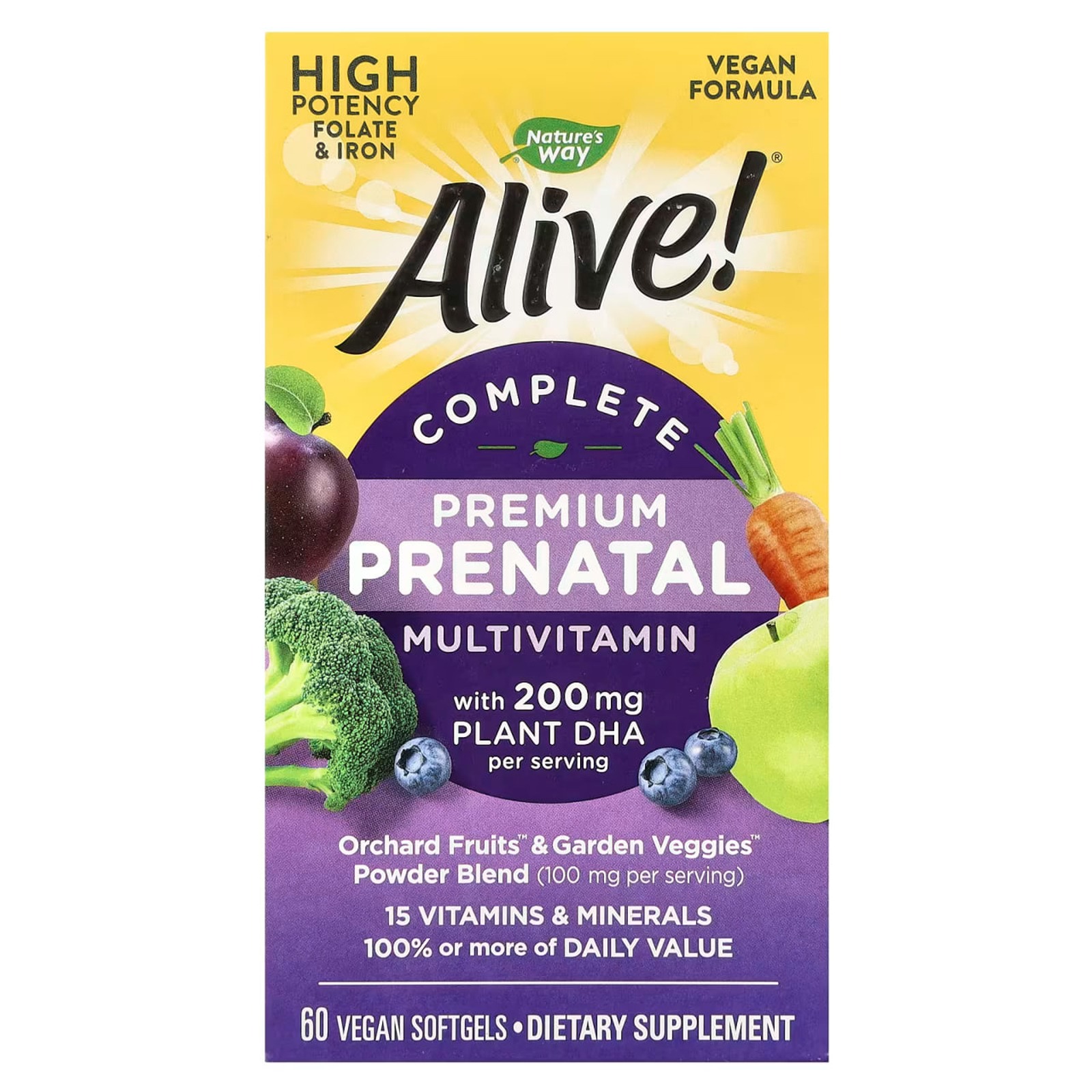 Пренатальні мультивітаміни Nature's Way Prenatal Multi-Vitamin, 60 вегетаріанських гелевих капсул (NWY-11209)