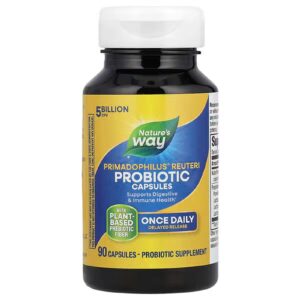 Пробіотики Nature's Way Primadophilus® Reuteri Probiotic 5 млрд КУО, 90 капсул (NWY-15024)