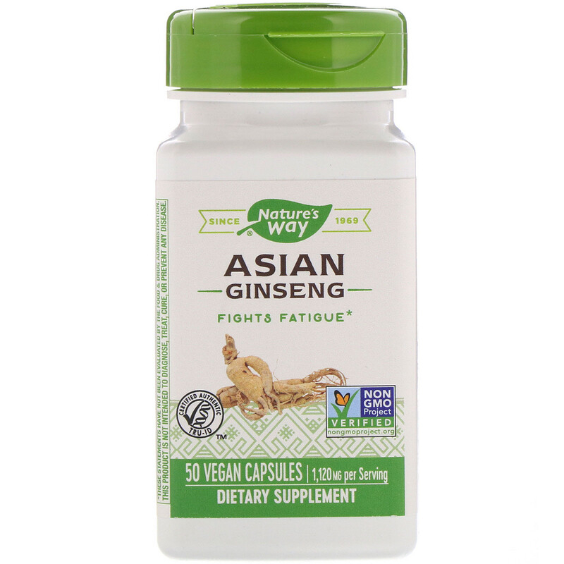 Азіатський женьшень Nature's Way Asian Ginseng 1120 мг, 50 капсул (NWY-13400)