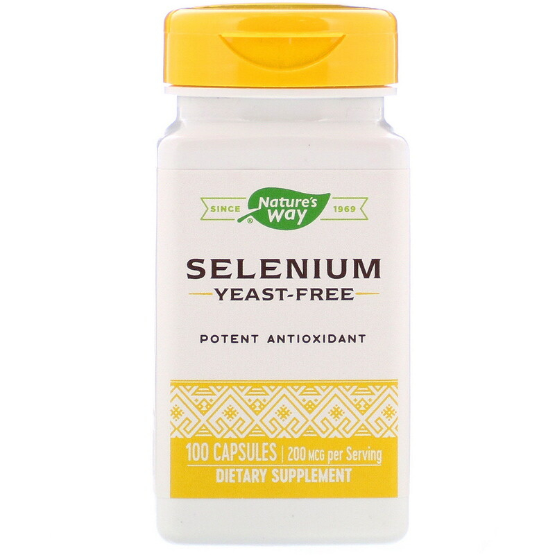 Селен (Selenium) Nature's Way 200 мкг, 100 капсул (NWY-41081)