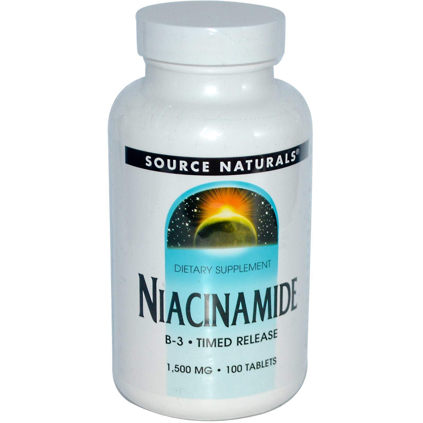 Ніацинамід (В3) Source Naturals Niacinamide B-3 1500 мг, 100 таб. (SNS-00506)