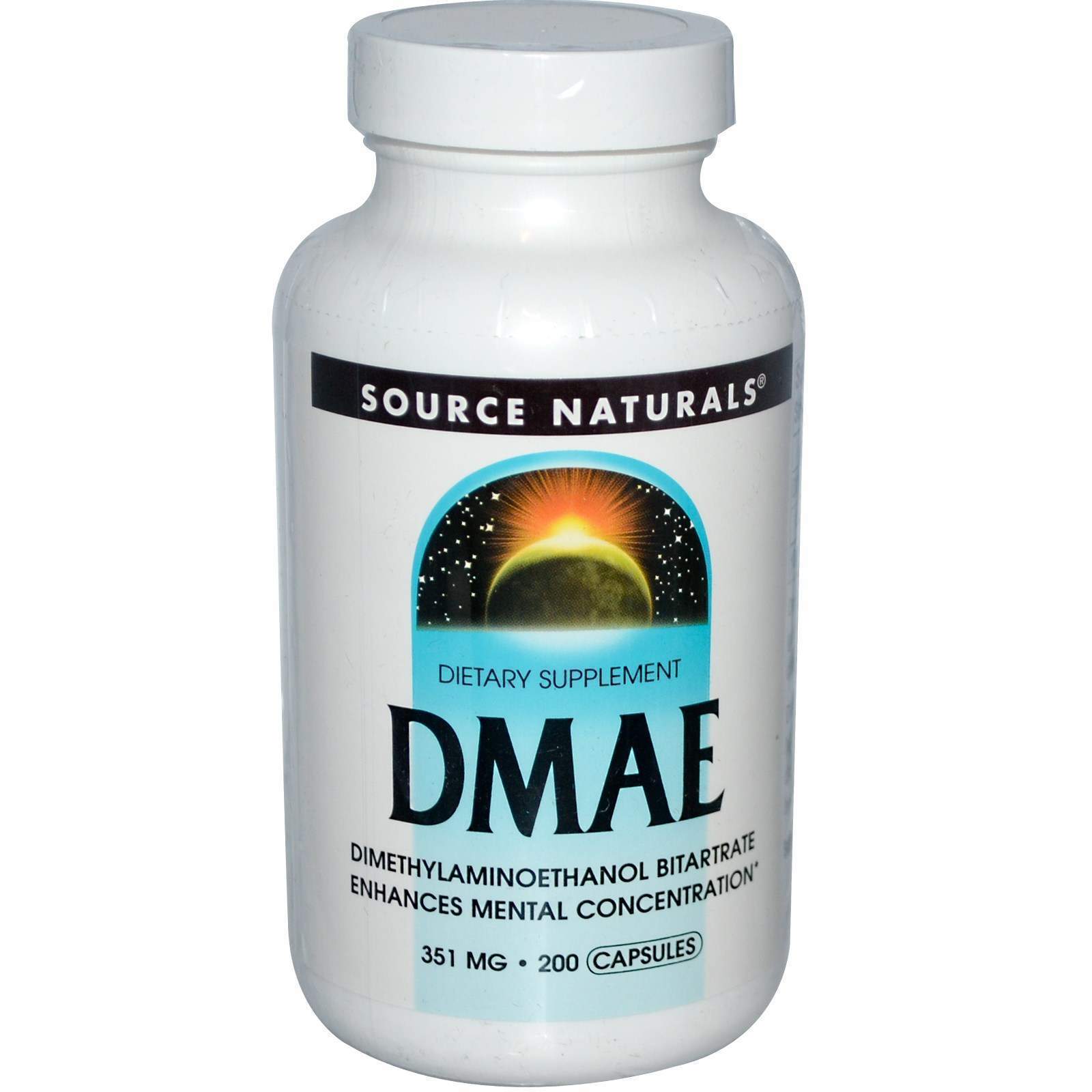 DMAE Source Naturals (диметиламіноетанол) 351 мг, 200 капсул (SNS-01583)