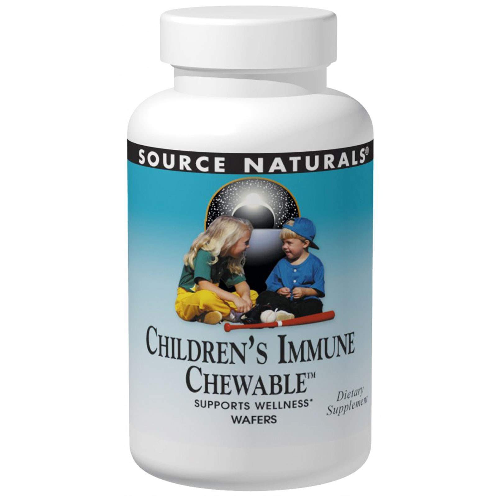 Зміцнення імунітету для дітей Source Naturals Children's Immune Chewable, 30 жувальних цукерок (SNS-02138)