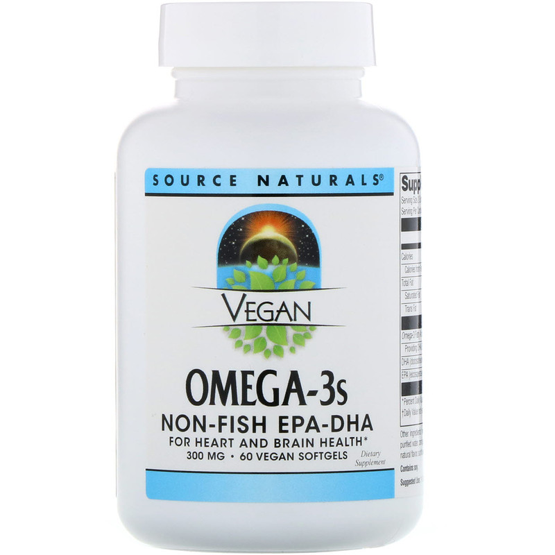 Омега-3 Source Naturals Omega-3S EPA-DHA для веганів 300 мг, 60 кап. (SNS-02459)