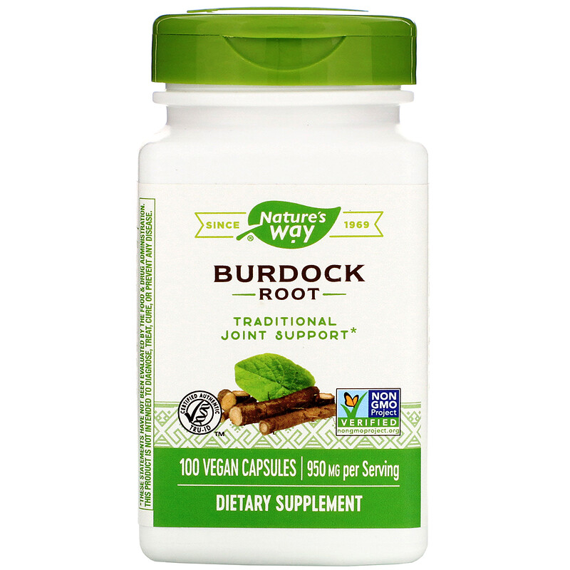 Корінь лопуха Nature's Way Burdock 475 мг, 100 капсул (NWY-11200)