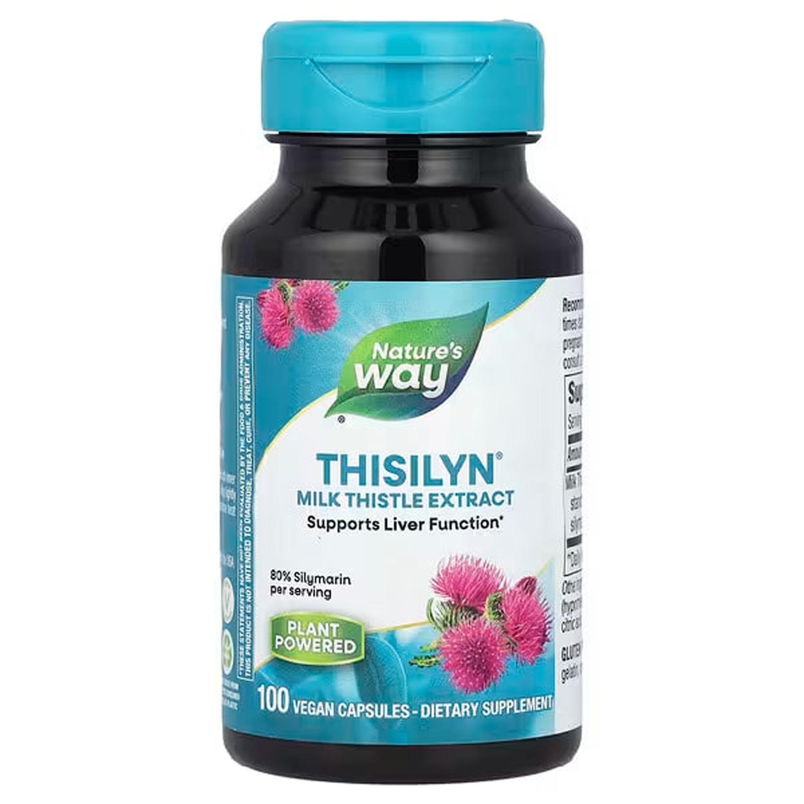 Підтримка печінки Nature's Way Thisilyn® Milk Thistle Extract екстракт розторопші плямистої, 100 веганських капсул (NWY-06958)