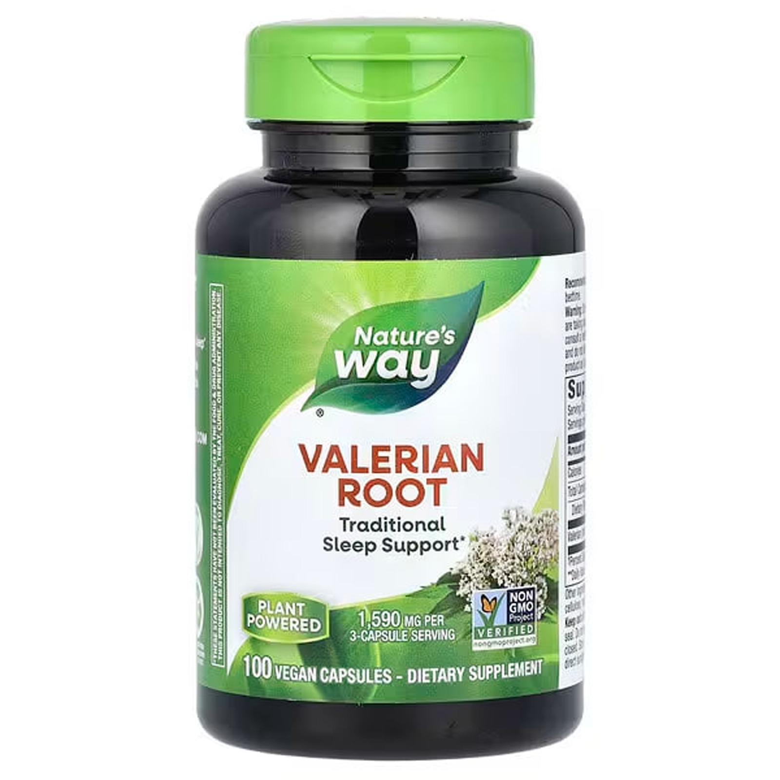 Корінь валеріани Nature's Way Valerian Root 1590 мг, 100 веганських капсул (530 мг у капсулі) (NWY-17700)