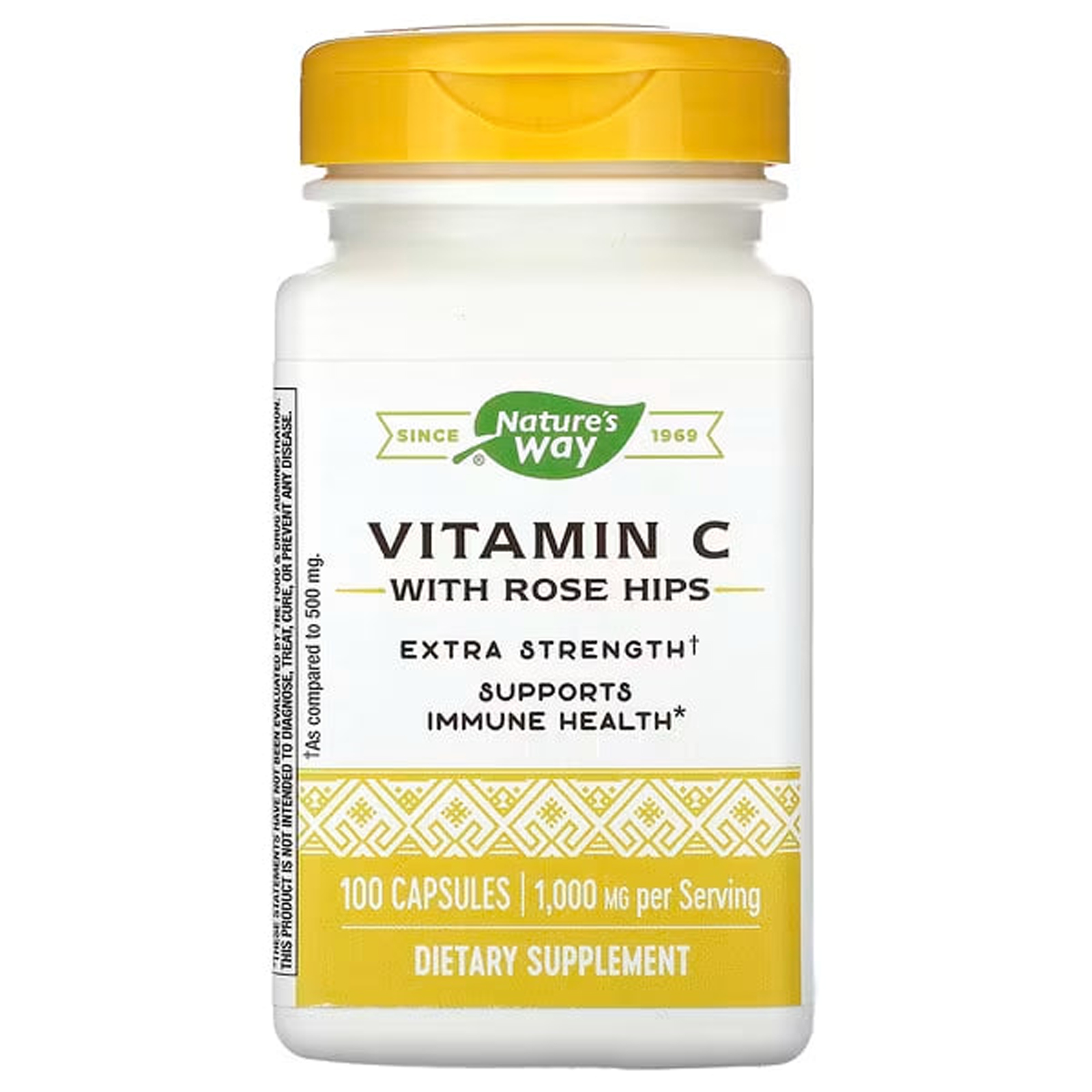 Вітамін С Nature's Way (аскорбінова кислота) Vitamin C з шипшиною 1000 мг, 100 капсул (NWY-40312)