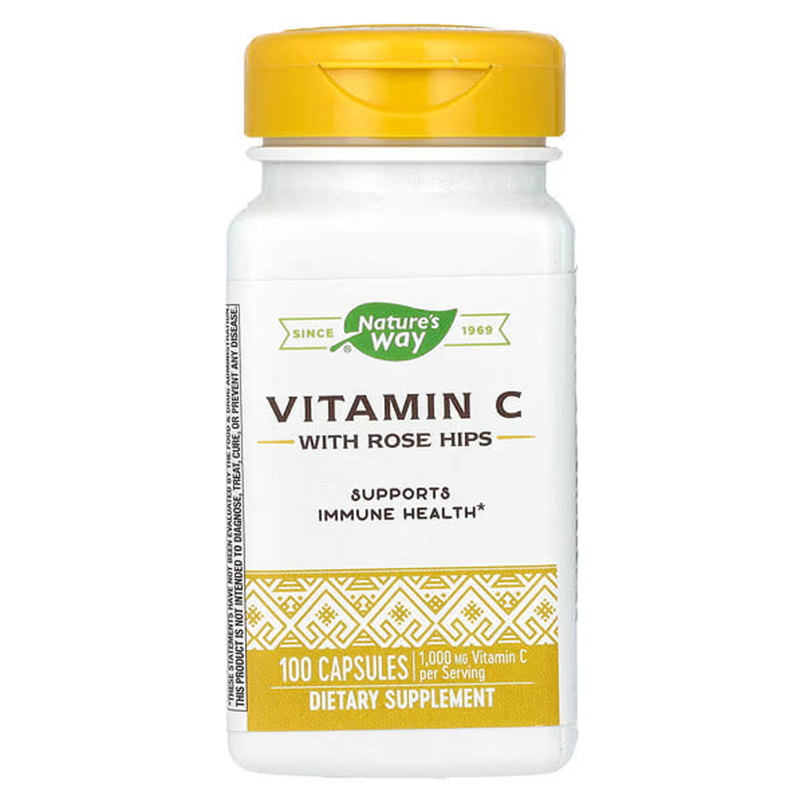 Вітамін С Nature's Way (аскорбінова кислота) з шипшиною Vitamin C With Rose Hips, 100 капсул (NWY-40310)