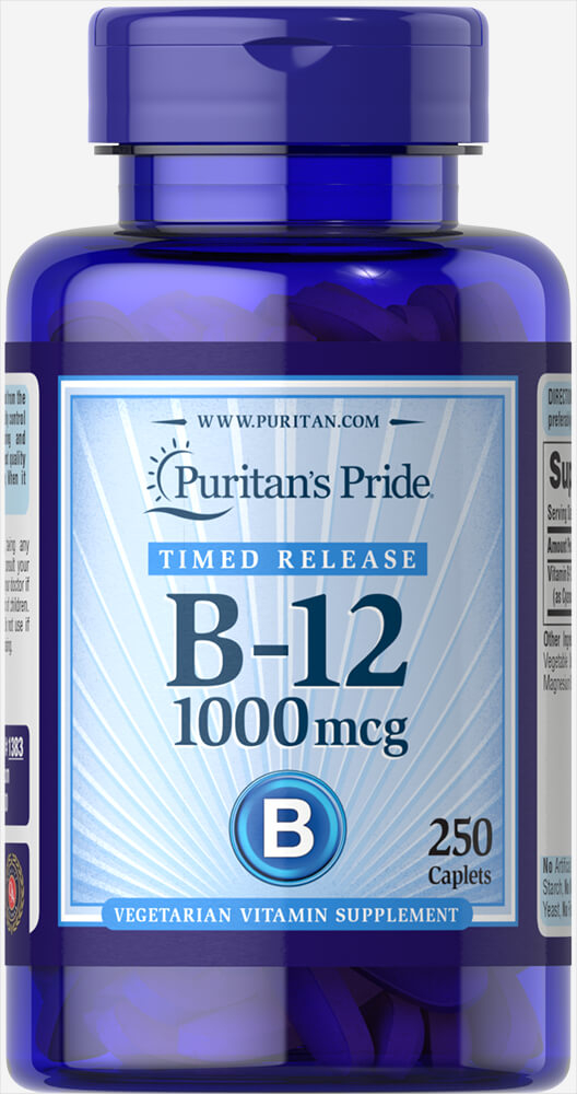 Вітамін В-12 Puritan's Pride Vitamin B-12 1000 мкг, 250 капсул (PTP-11383)