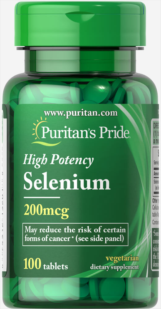 Селен Puritan's Pride Selenium 200 мкг, 100 таблеток (PTP-13201)