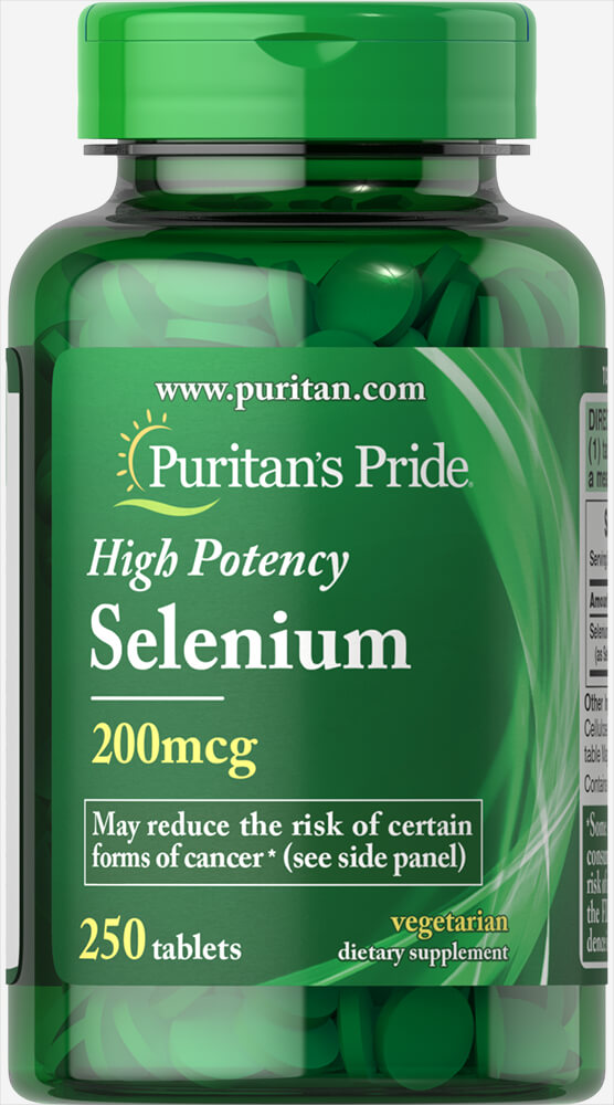 Селен Puritan's Pride Selenium 200 мг, 250 таблеток (PTP-13204)