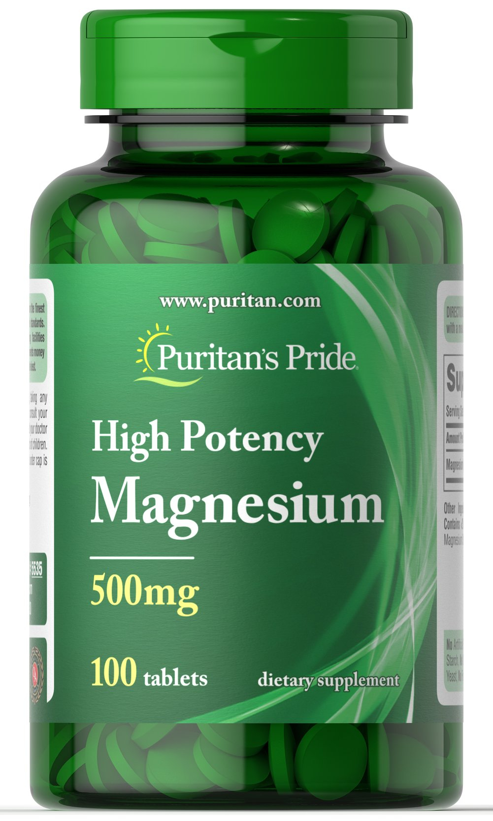 Магній Puritan's Pride Magnesium 500 мг, 100 таблеток (PTP-15535)