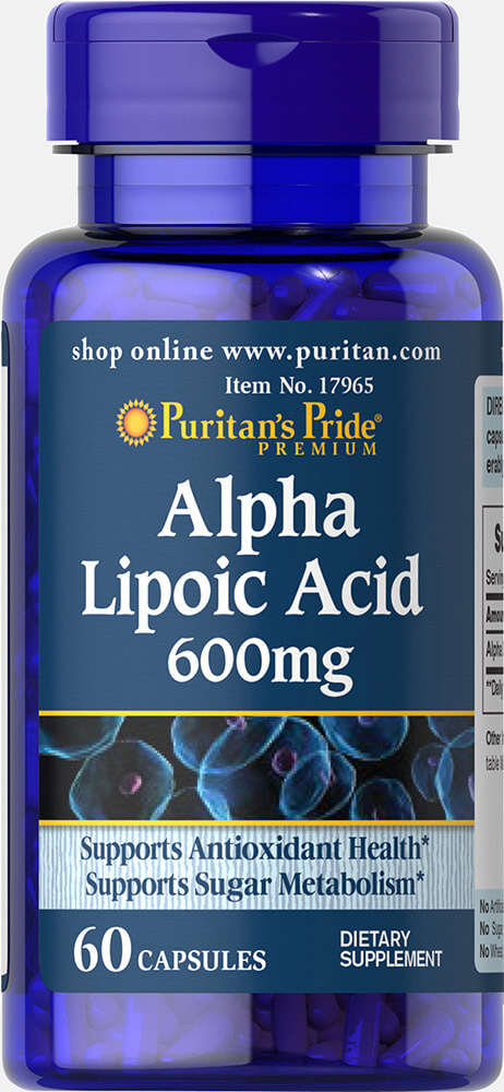 Альфа-ліпоєва кислота Puritan's Pride Alpha Lipoic Acid 600 мг, 60 капсул (PTP-17965)