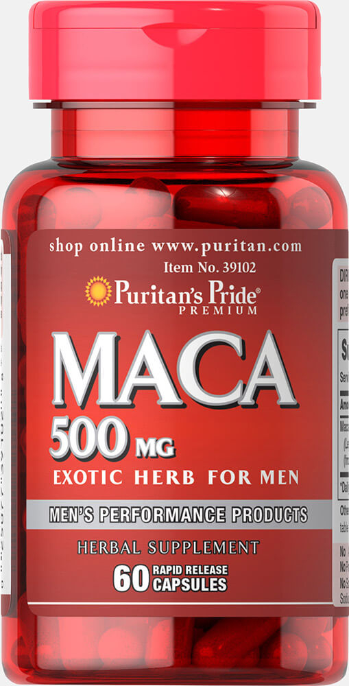 Мака Puritan's Pride Maca 500 мг, 60 капсул (PTP-39102)