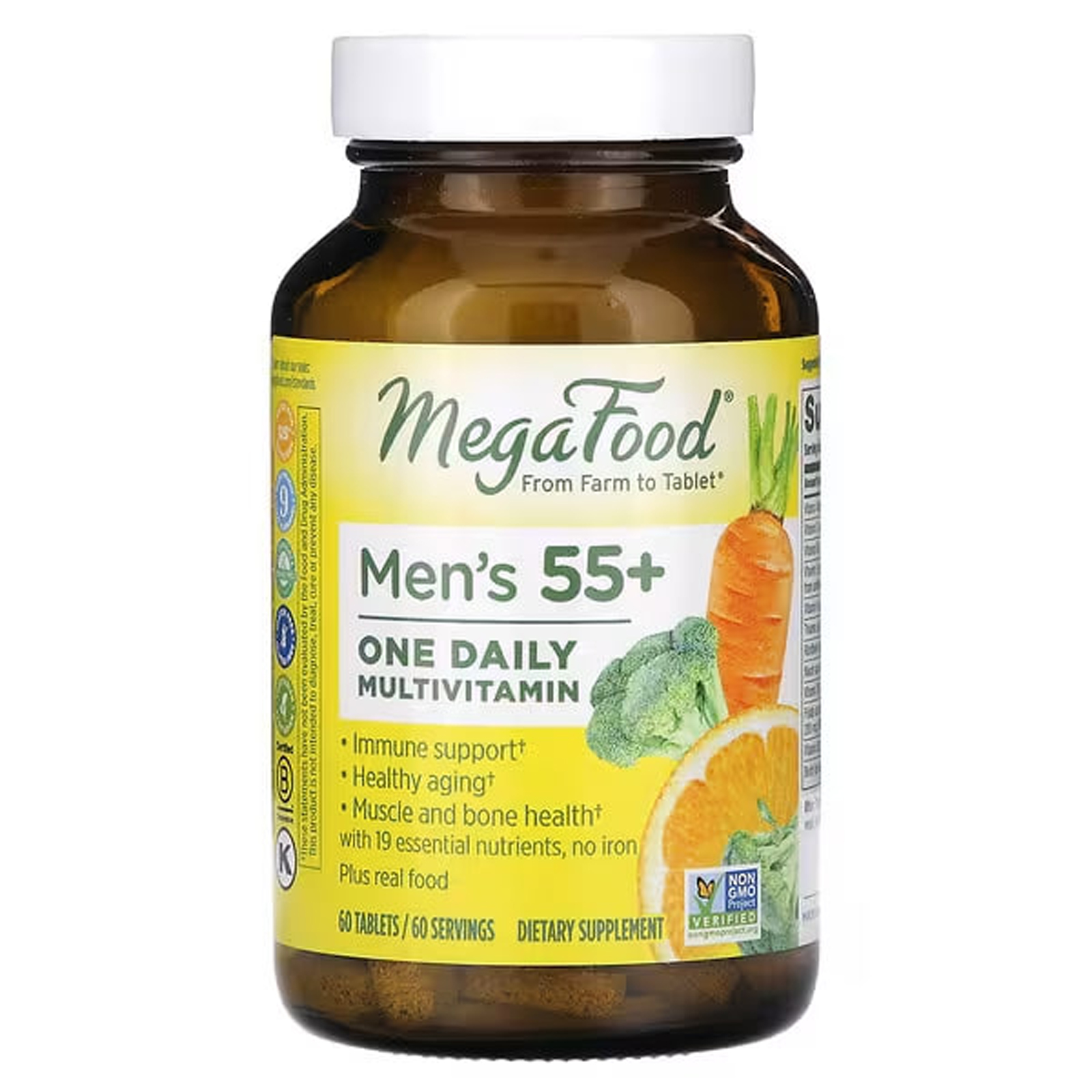 Мультивітамінний комплекс для чоловіків 55+ MegaFood Men Over Multivitamin & Mineral 1 в день, 60 таблеток (MGF-10355)