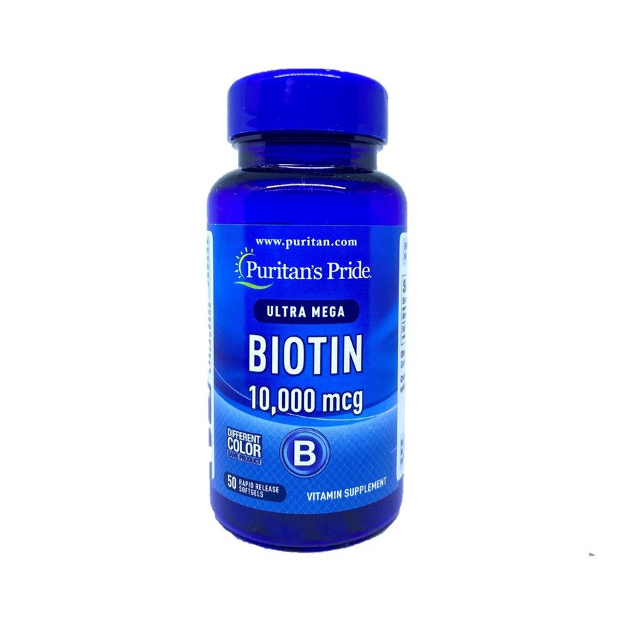 Біотин Puritan's Pride Biotin 10 000 мкг, 50 капсул (PTP-51463)