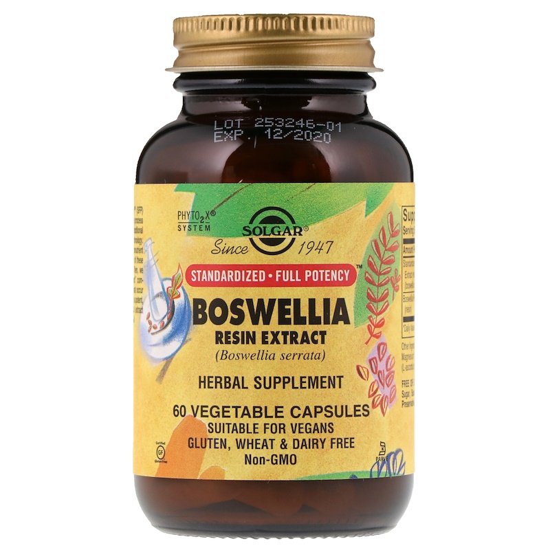 Босвелія (Boswellia Resin) Solgar екстракт, 60 вегетаріанських капсул (SOL-04114)
