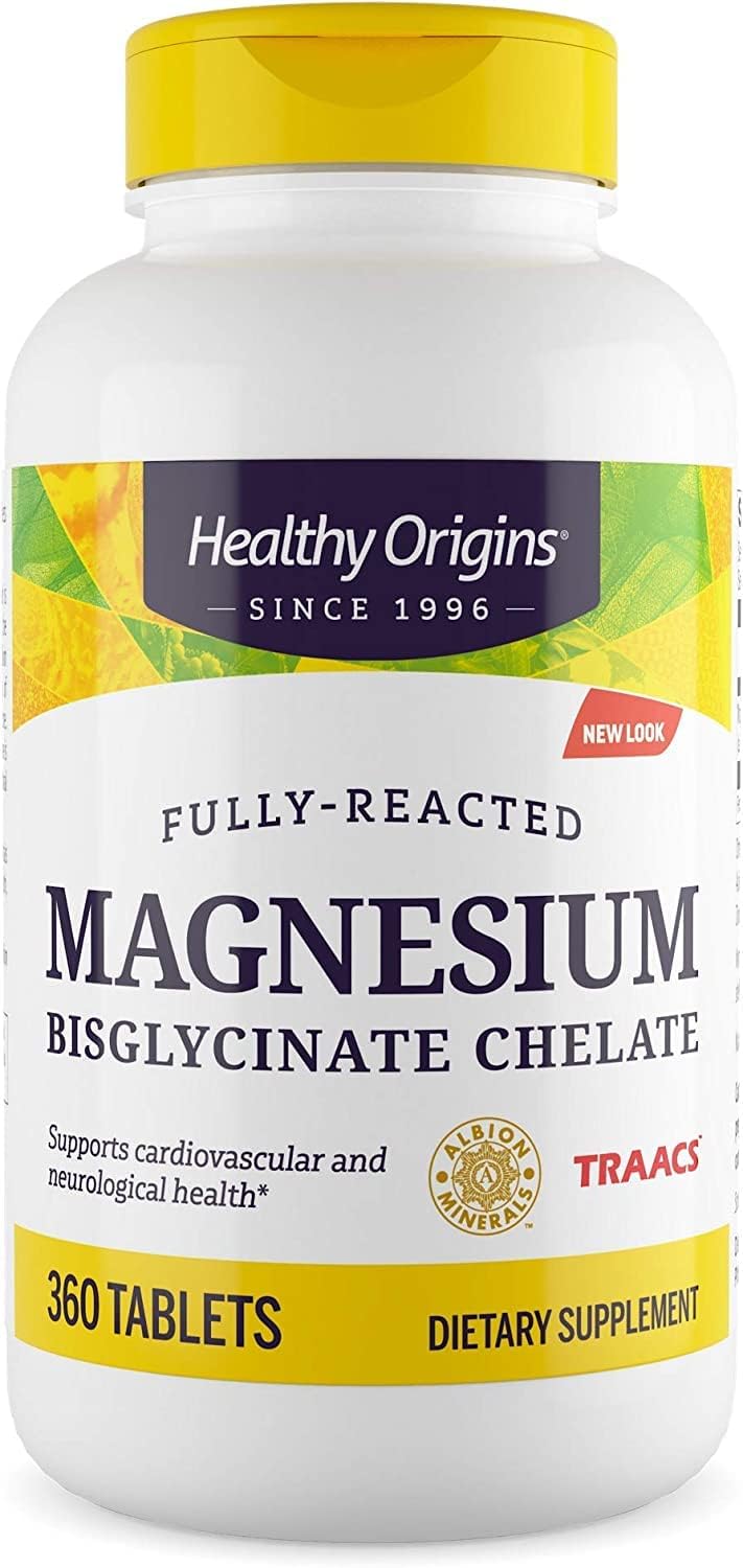 Магній бісгліцинат хелат Healthy Origins Magnesium Bisglycinate Chelate 200 мг, 360 таблеток (HOG-39545)