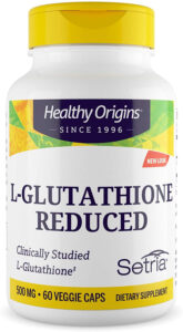 Глутатіон Healthy Origins L-Glutathione Setria знижений 500 мг, 60 капсул (HOG-41336)
