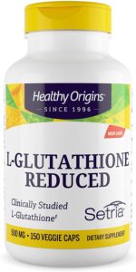 Глутатіон Healthy Origins L-Glutathione Setria знижений 500 мг, 150 капсул (HOG-41339)