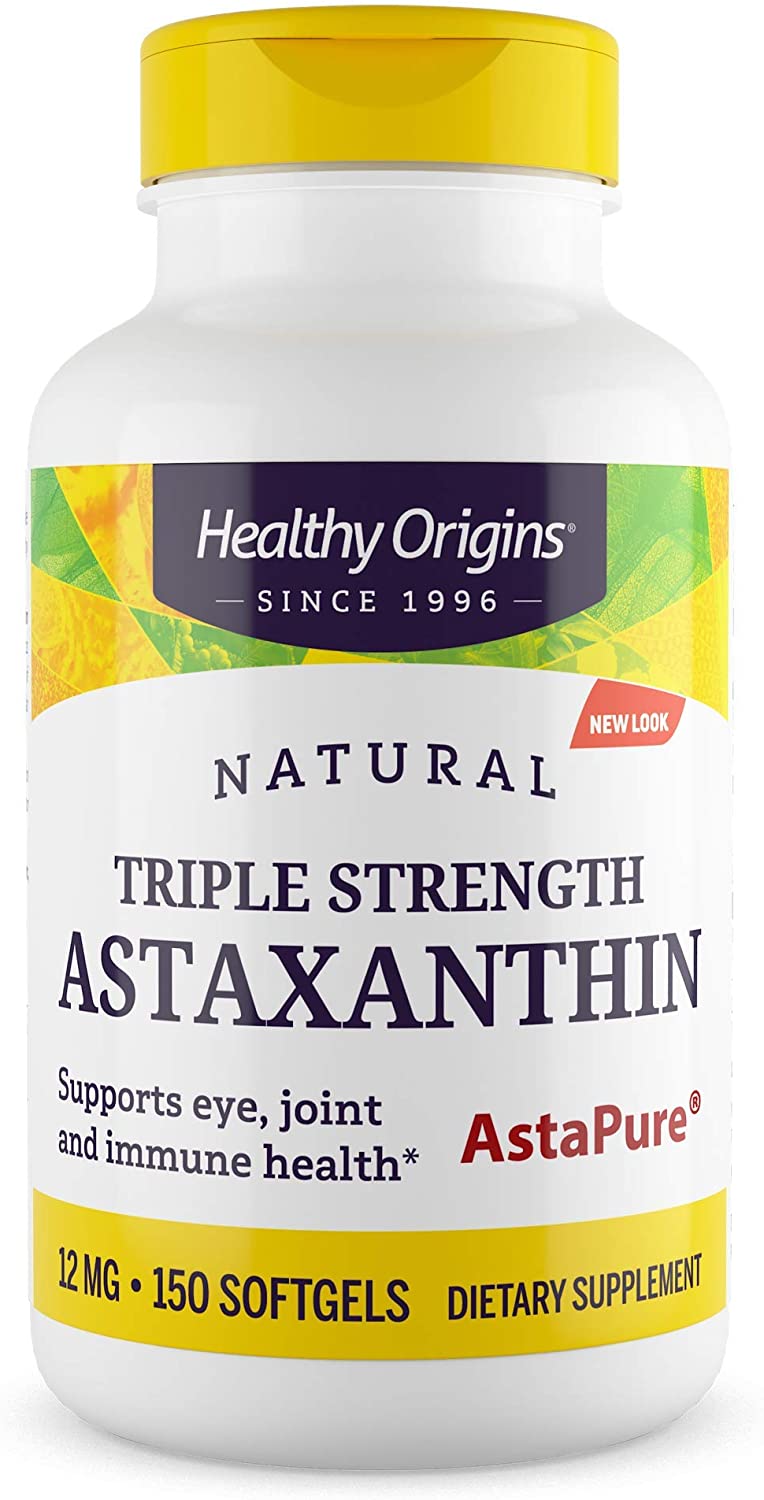 Астаксантин Healthy Origins Astaxanthin 12 мг, 150 гелевих капсул (HOG-84928)