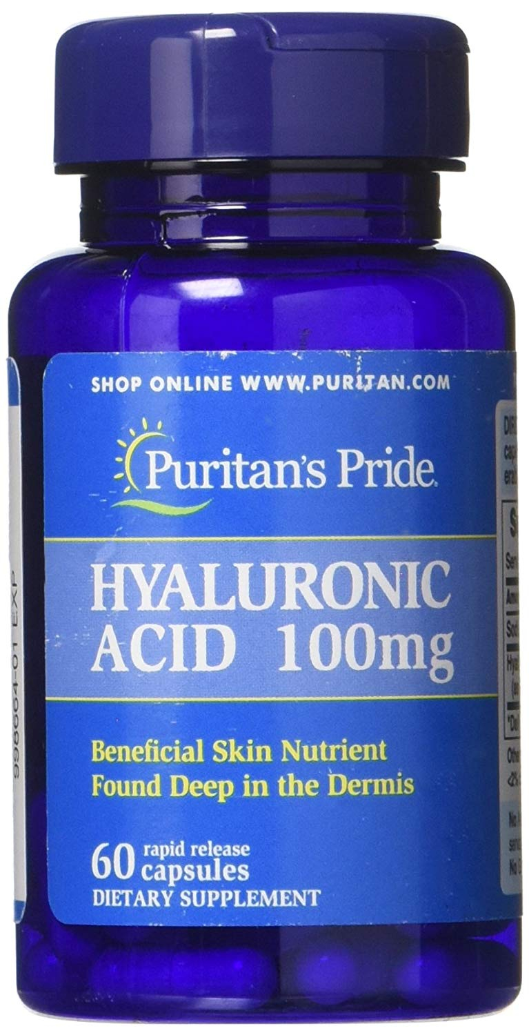 Гіалуронова кислота Puritan's Pride Hyaluronic Acid 100 мг, 60 капсул (PTP-17688)
