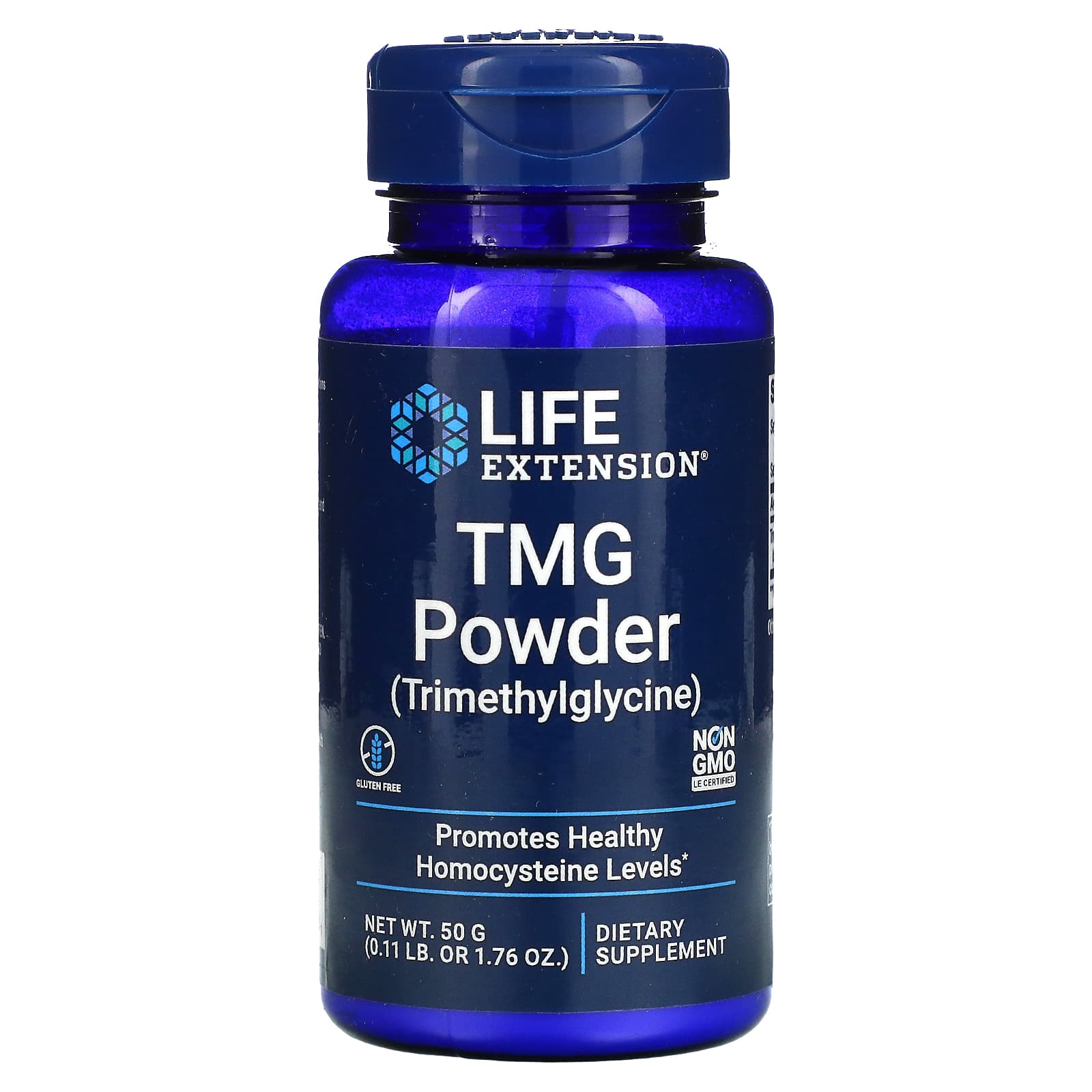 Триметилгліцин Life Extension TMG (Trimethylglycine) порошок, 50 г (LEX-34905)