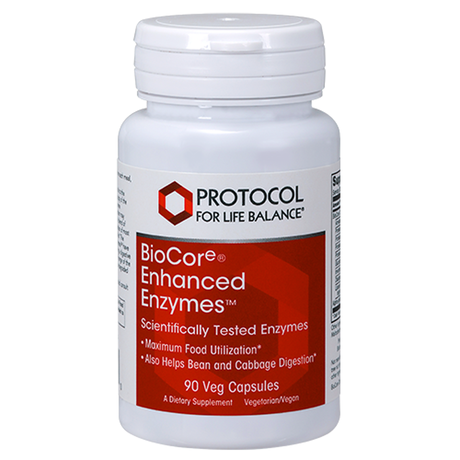 Травні ферменти Protocol for Life Balance широкого спектру BioCore® Enhanced Enzymes™, 90 веганських капсул (PRT-12958)