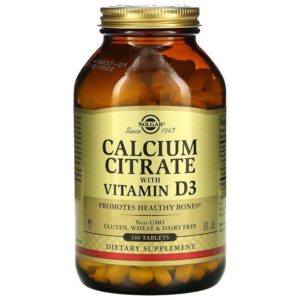 Цитрат кальцію з вітаміном Д3 Solgar Calcium Citrate, 240 таблеток (SOL-00432)