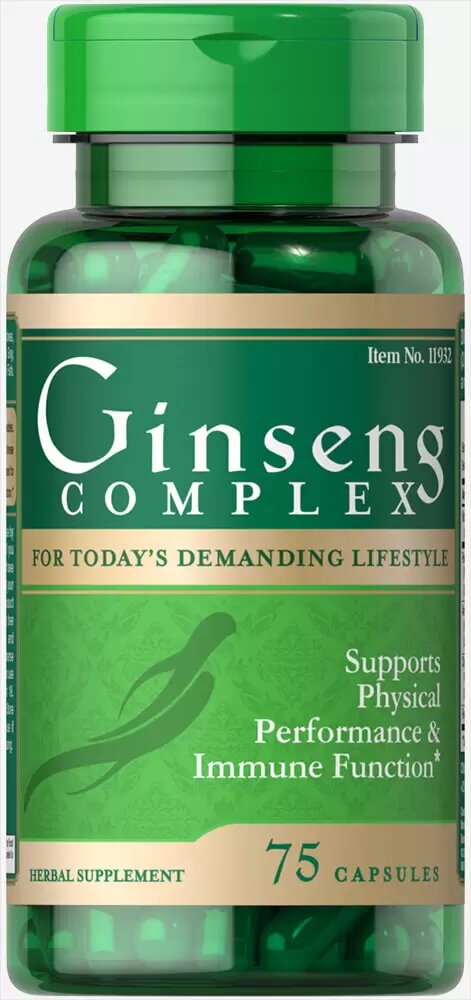 Женьшень Puritan's Pride Ginseng Complex, 75 капсул (PTP-11932)