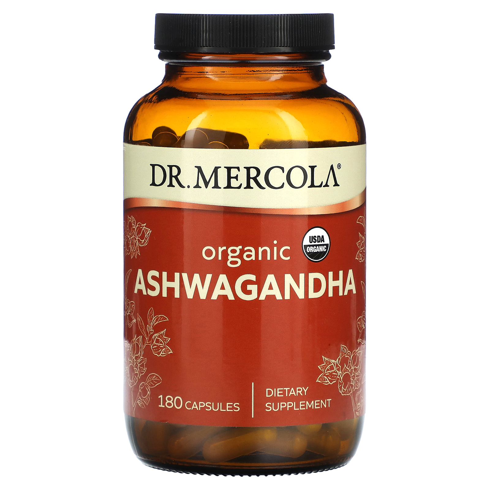 Ашваганда Dr. Mercola Ashwagandha органічна, 180 капсул (MCL-03307)