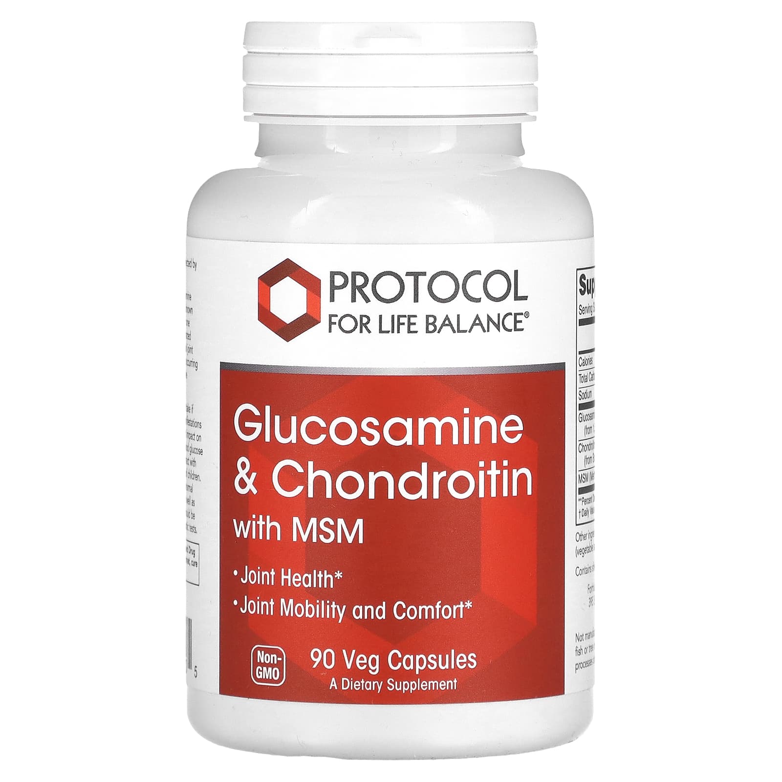 Глюкозамін та хондроїтин з МСМ Protocol for Life Balance Glucosamine & Chondroitin with MSM підтримка суглобів, 90 капсул (PRT-13170)