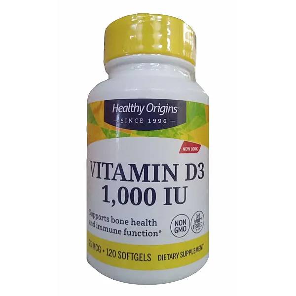 Вітамін Д3 в олії МСТ Healthy Origins Vitamin D3 в MCT Oil 1000 МО, 120 капсул (HOG-15388)