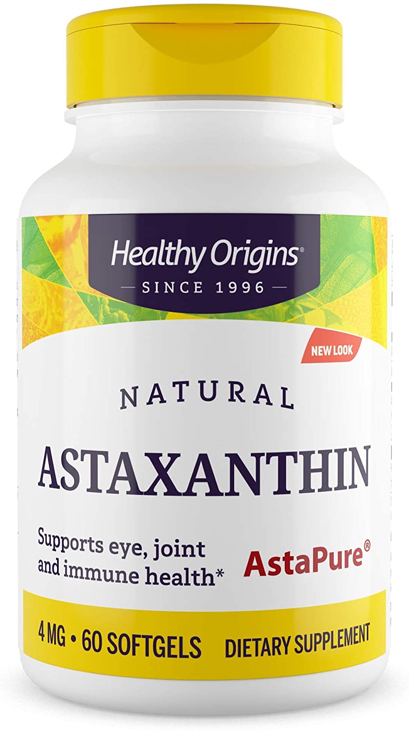 Астаксантин Healthy Origins Astaxanthin 4 мг, 60 гелевих капсул (HOG-84913)