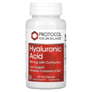 Гіалуронова кислота Protocol for Life Balance Hyaluronic Acid комплекс 100 мг, 60 веганських капсул (PRT-13155)