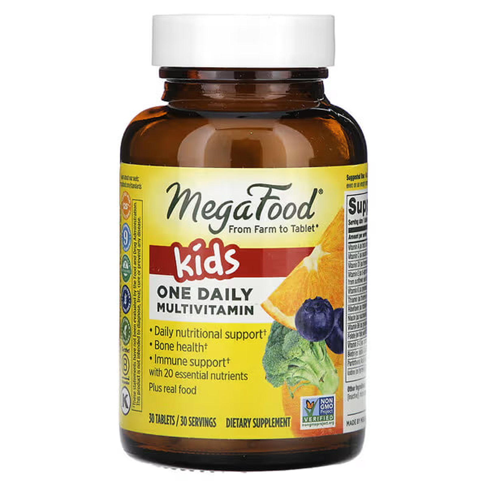 Вітаміни для дітей MegaFood Kid's One Daily 1 в день, 30 таблеток (MGF-10179)
