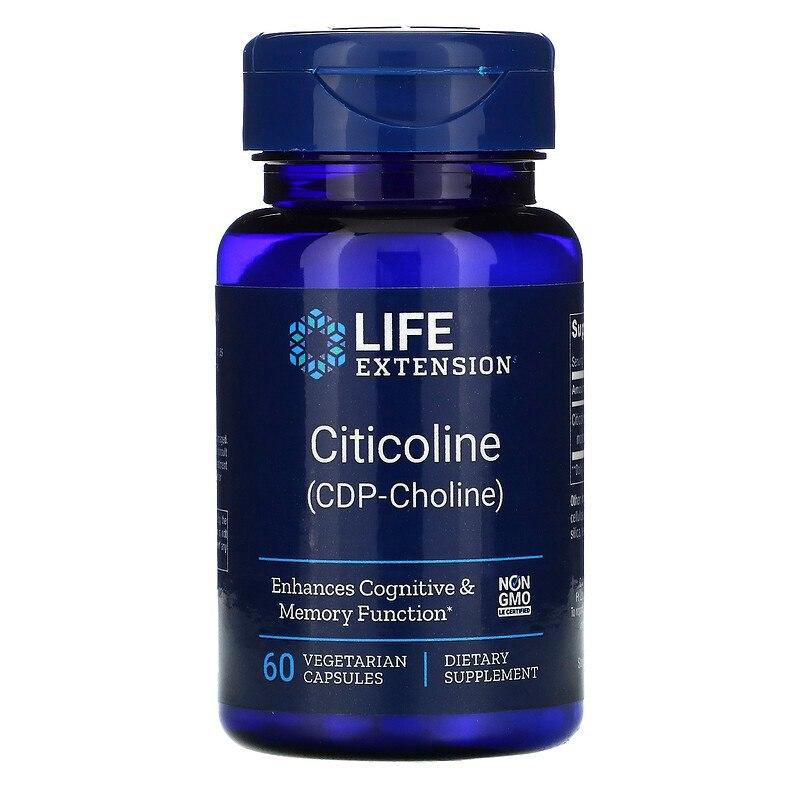 Когніцин цитиколін Life Extension CDP-холін Cognizin CDP-Choline 250 мг, 60 капсул (LEX-16596)