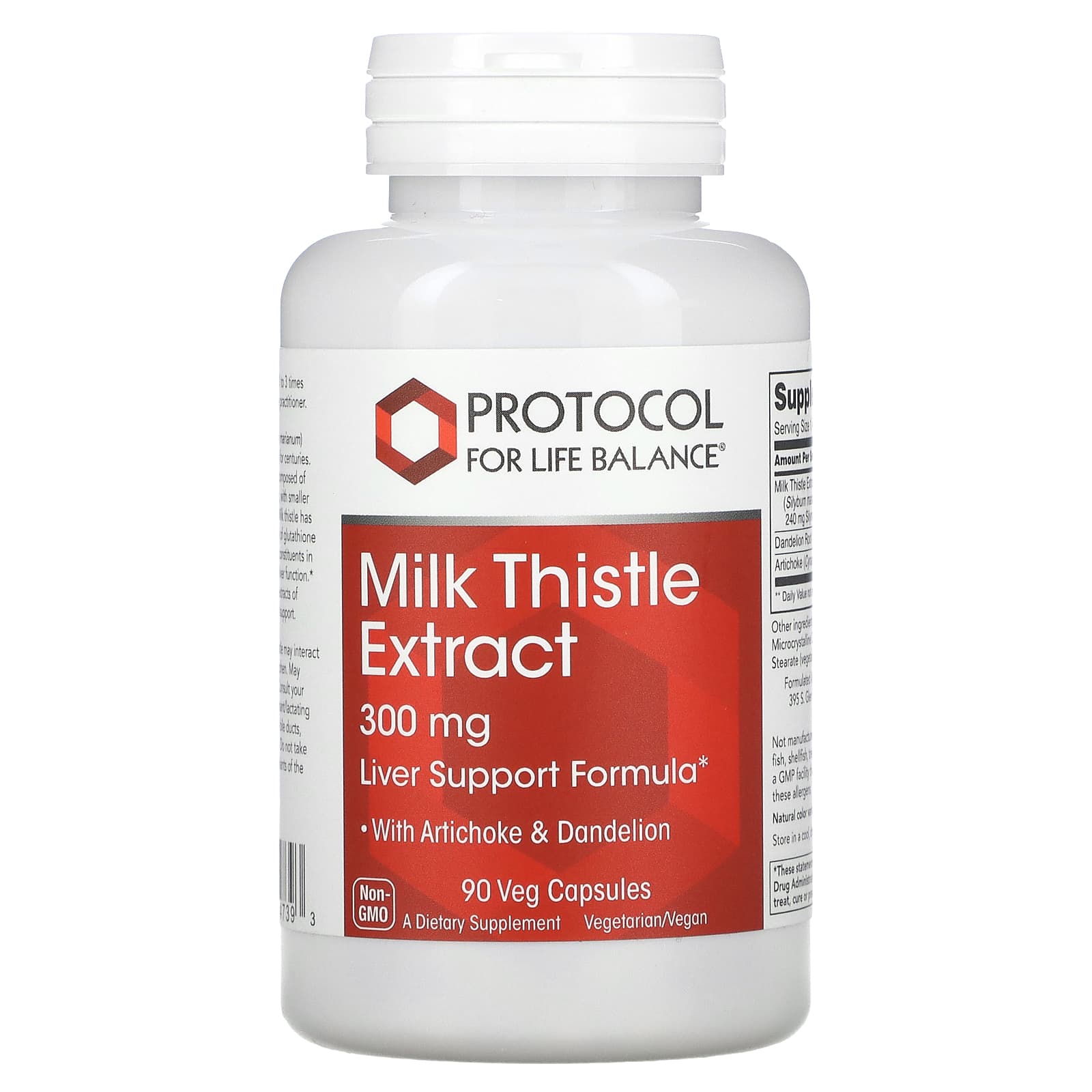 Розторопша плямиста Protocol for Life Balance Milk Thistle Extract екстракт 300 мг, 90 веганських капсул (PRT-14739)